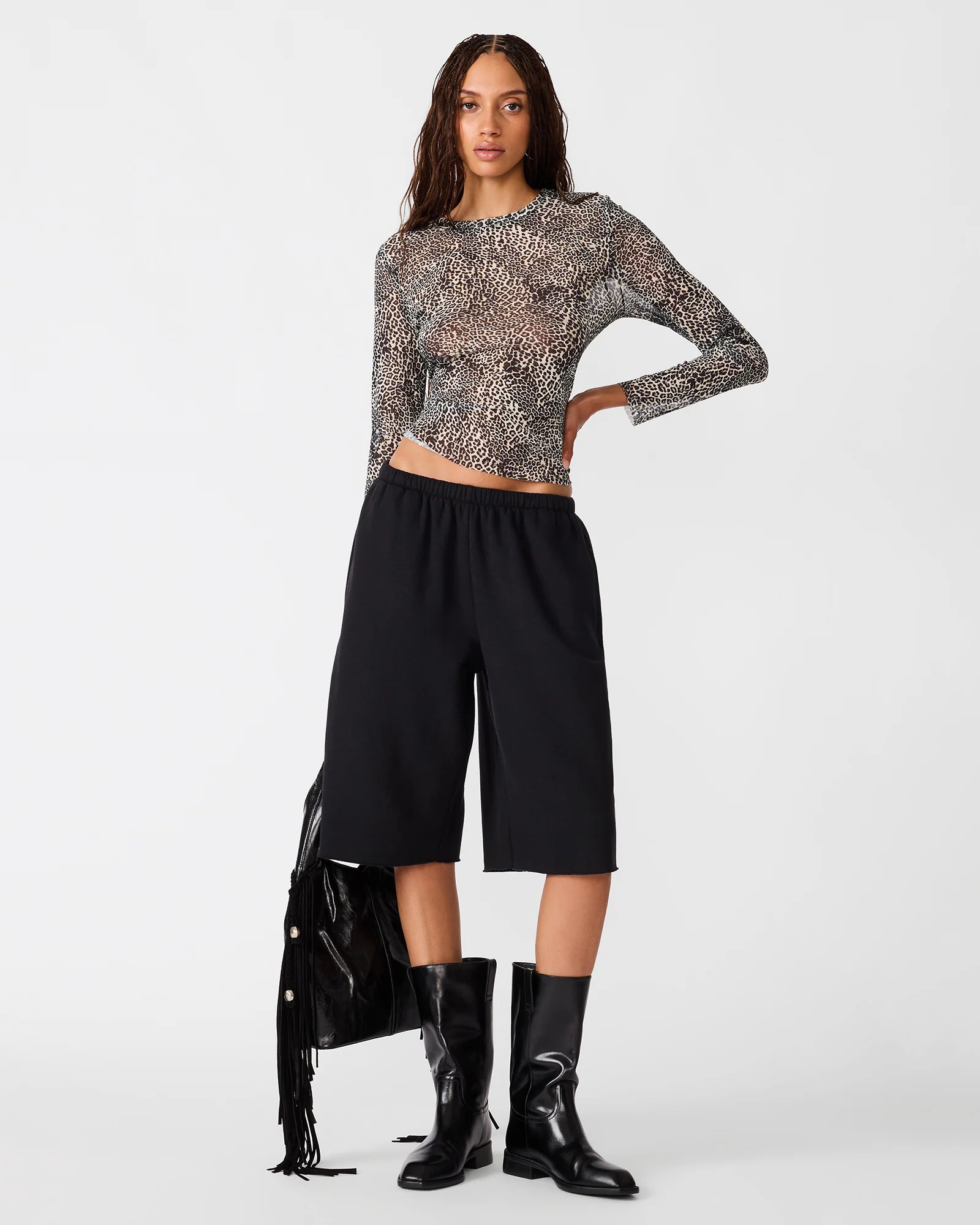 FLEECE SWEAT SHORT BLACK