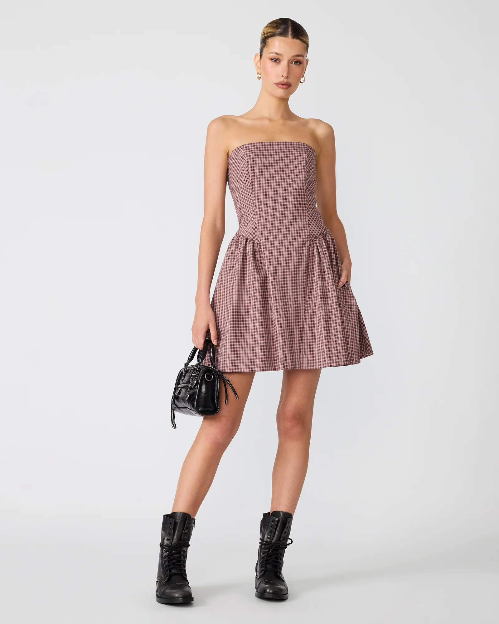 PAULINNA DRESS BLUSH PLAID