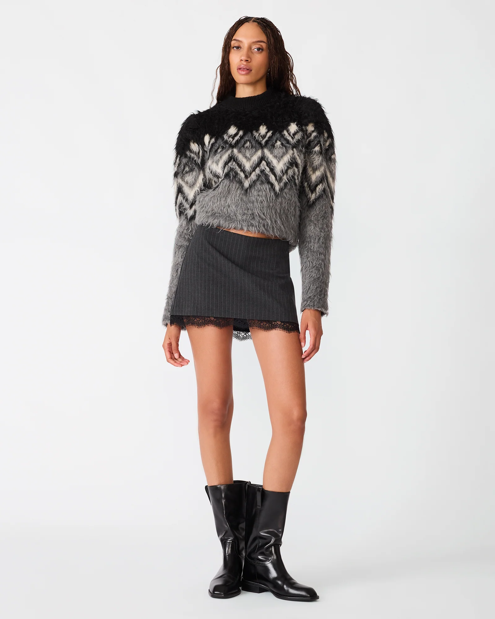 TIFFANIE SKIRT GRIFFIN GREY